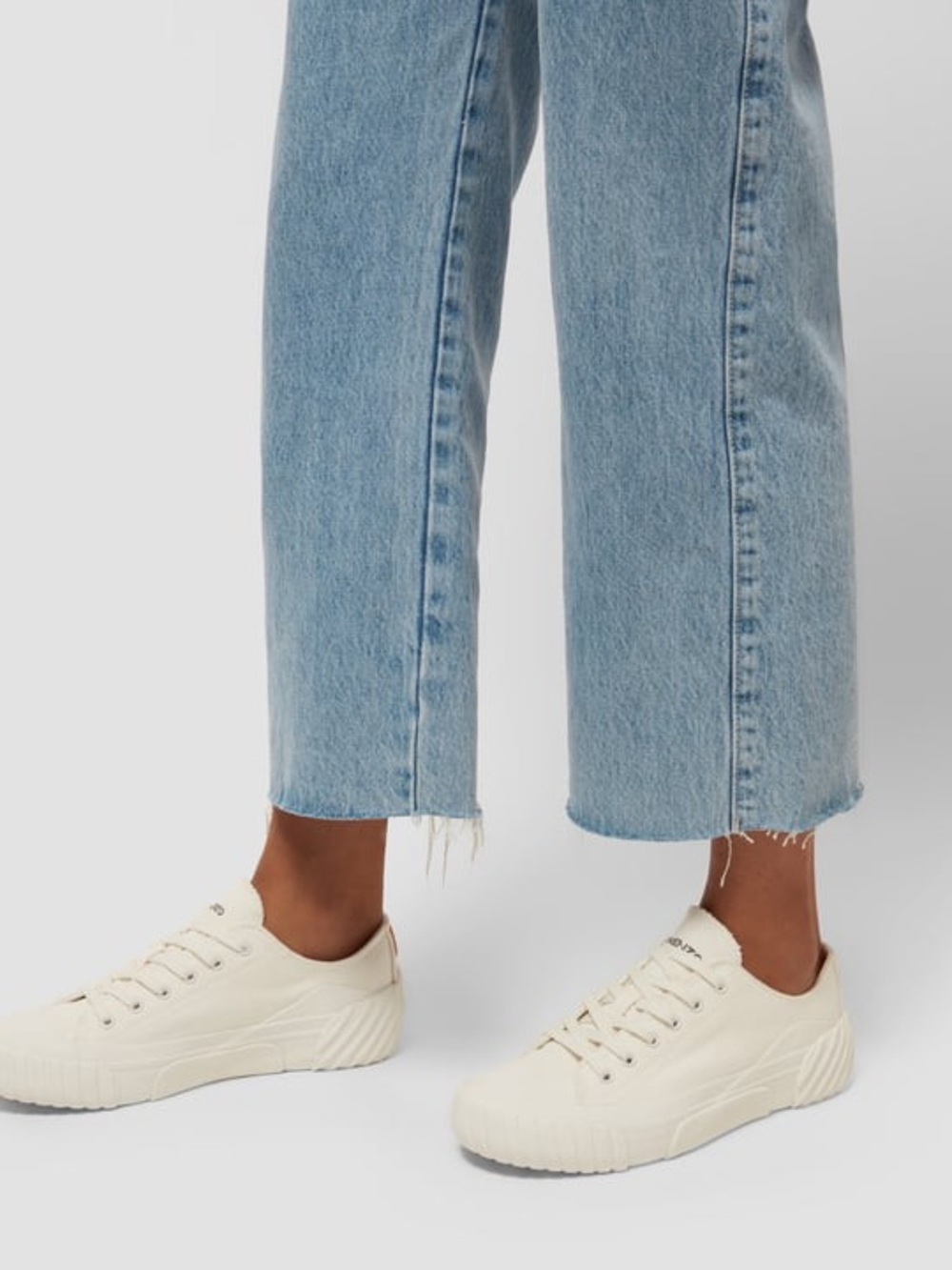 Kenzo Tiger Crest White Canvas Low Top Sneakers EU 36